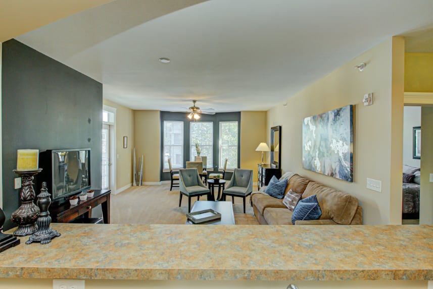 Living room in West Lafayette apartment